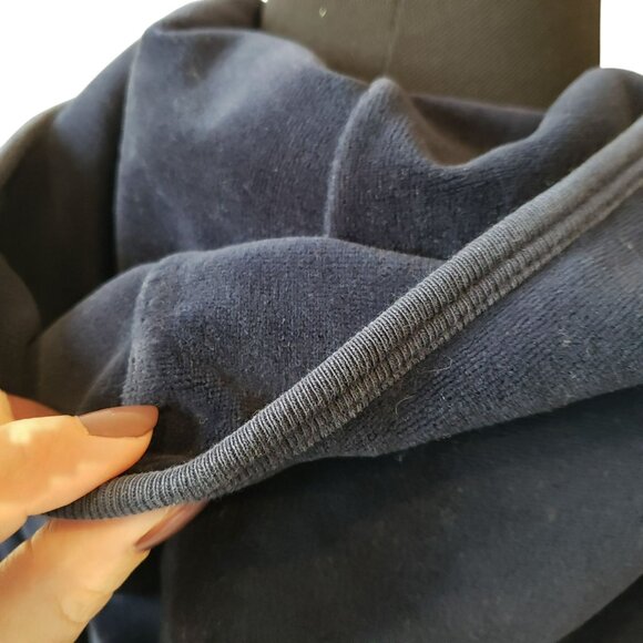 Juicy Couture Navy Blue Velour Track Suit Full Zip Hoodie Sweatshirt Y2K Style - Picture 9 of 10